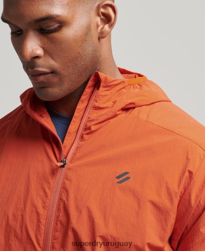 uy Superdry hombres correr chaqueta naranja DT2N8Z4545 ropa