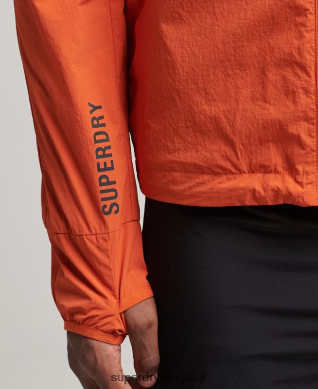 uy Superdry hombres correr chaqueta naranja DT2N8Z4545 ropa