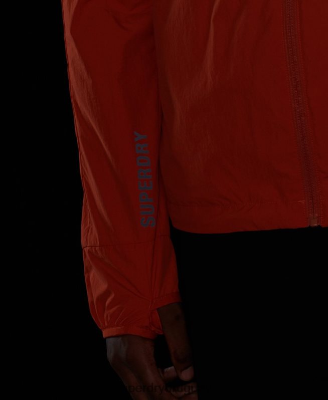 uy Superdry hombres correr chaqueta naranja DT2N8Z4545 ropa
