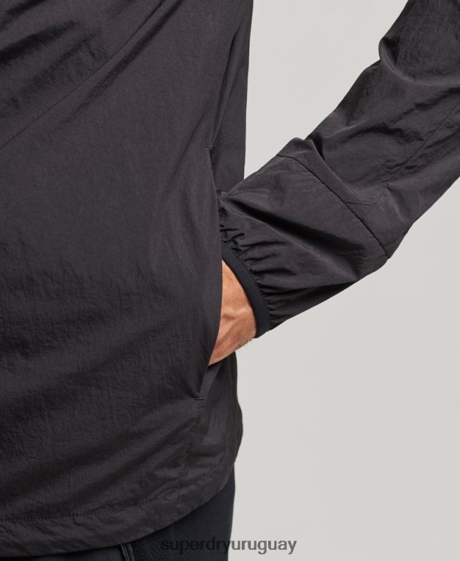 uy Superdry hombres correr chaqueta negro DT2N8Z4544 ropa