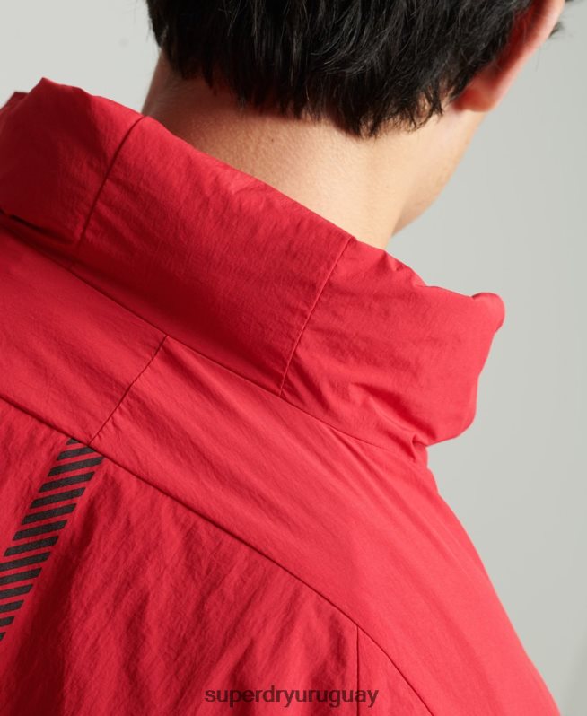 uy Superdry hombres correr chaqueta rojo DT2N8Z4630 ropa
