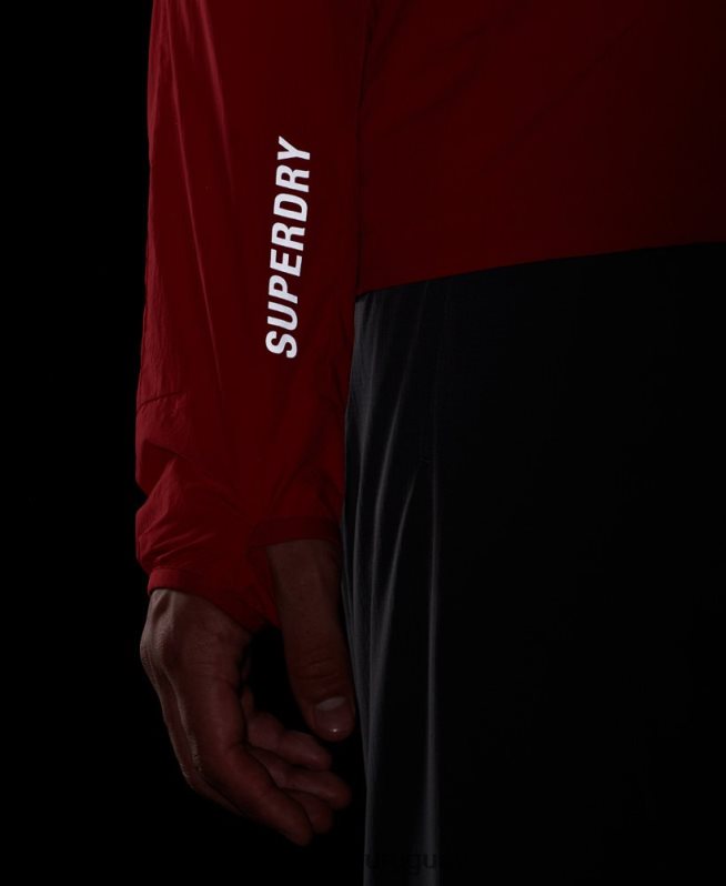 uy Superdry hombres correr chaqueta rojo DT2N8Z4630 ropa