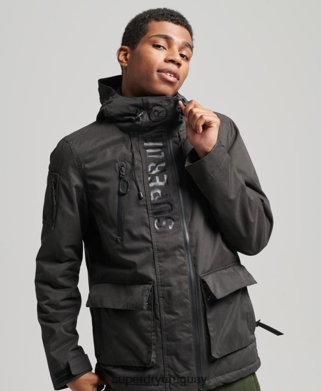uy Superdry hombres cortavientos ultimate microfibra sd gris oscuro DT2N8Z1188 ropa