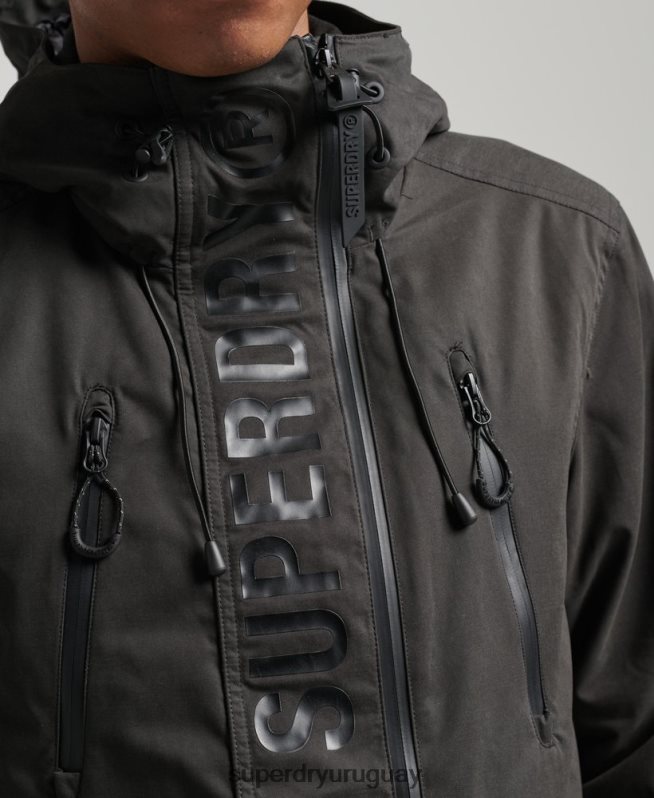 uy Superdry hombres cortavientos ultimate microfibra sd gris oscuro DT2N8Z1188 ropa