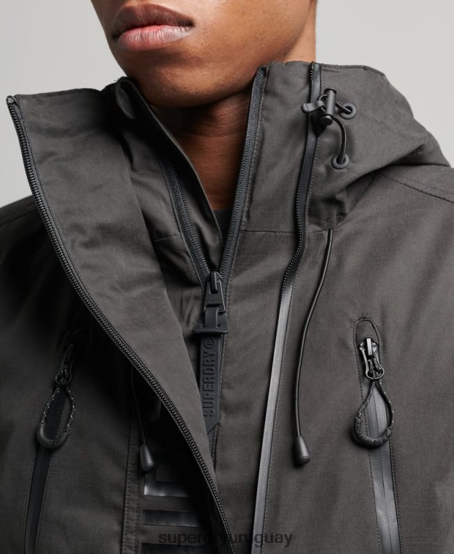 uy Superdry hombres cortavientos ultimate microfibra sd gris oscuro DT2N8Z1188 ropa