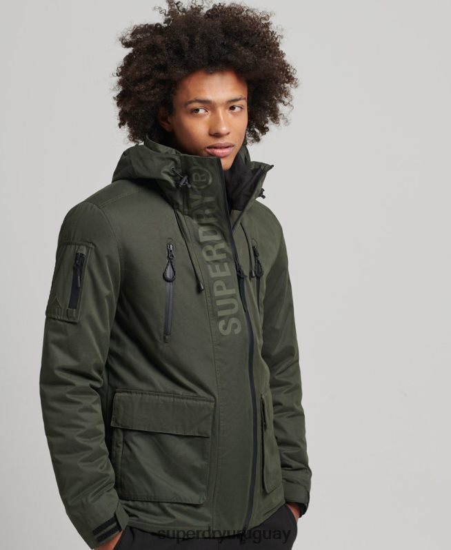 uy Superdry hombres cortavientos ultimate microfibra sd verde DT2N8Z1094 ropa