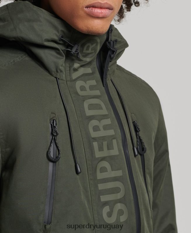 uy Superdry hombres cortavientos ultimate microfibra sd verde DT2N8Z1094 ropa