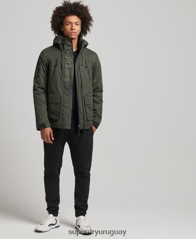 uy Superdry hombres cortavientos ultimate microfibra sd verde DT2N8Z1094 ropa