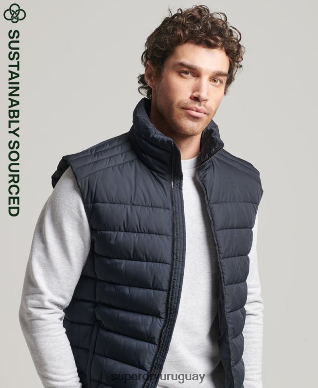 uy Superdry hombres estudios fuji chaleco Armada DT2N8Z4690 ropa