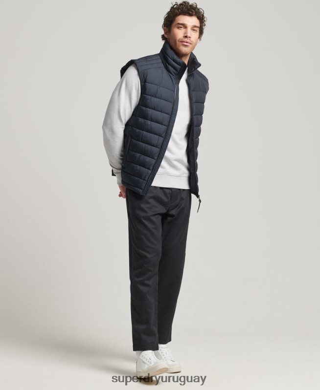 uy Superdry hombres estudios fuji chaleco Armada DT2N8Z4690 ropa