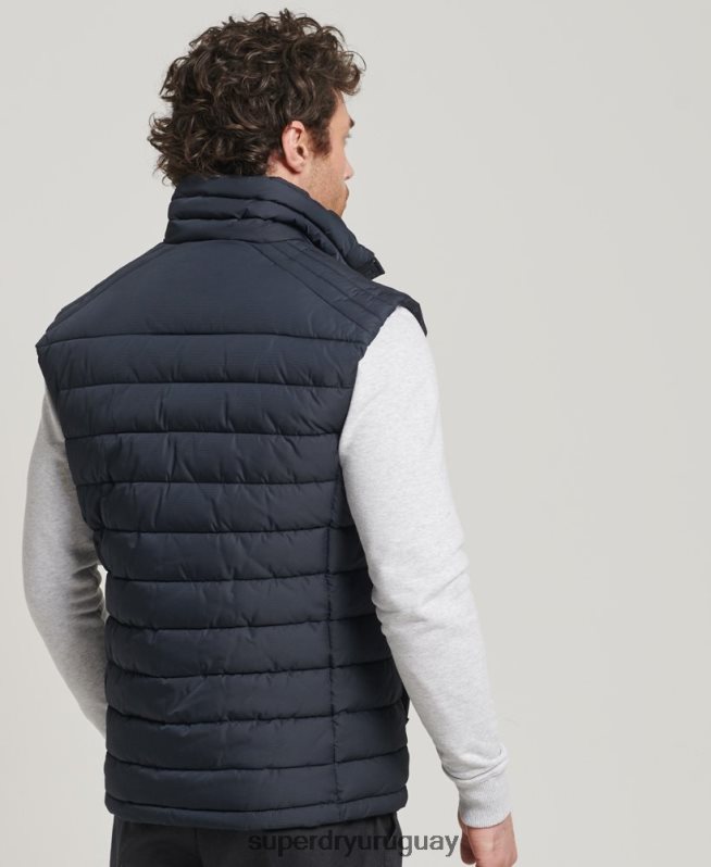 uy Superdry hombres estudios fuji chaleco Armada DT2N8Z4690 ropa
