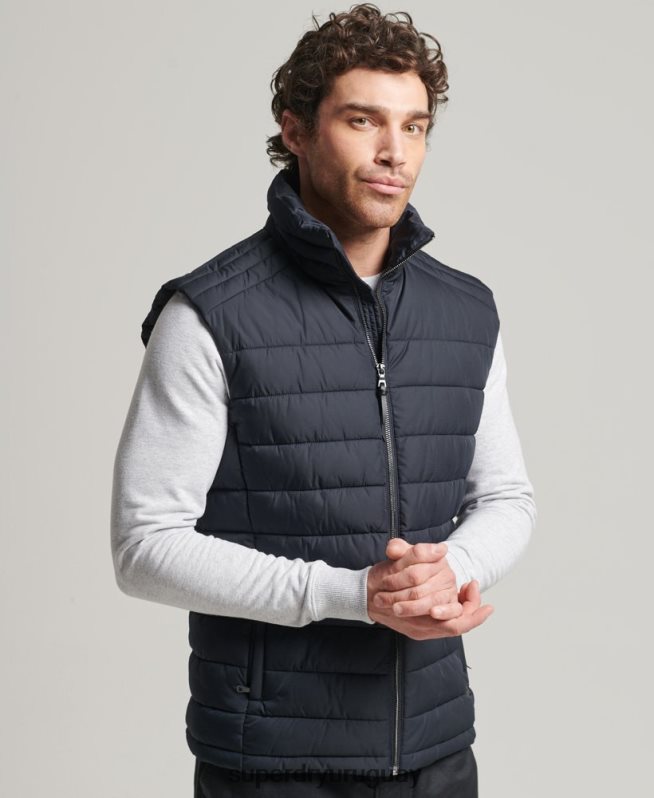 uy Superdry hombres estudios fuji chaleco Armada DT2N8Z4690 ropa