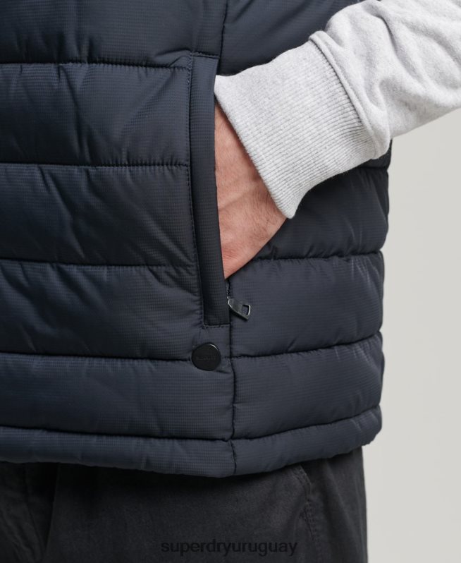 uy Superdry hombres estudios fuji chaleco Armada DT2N8Z4690 ropa