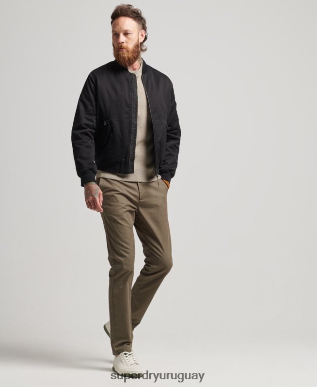 uy Superdry hombres estudios ma1 bombardero negro DT2N8Z1142 ropa