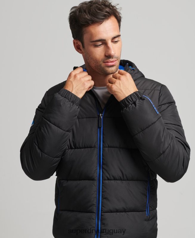 uy Superdry hombres globo deportivo negro DT2N8Z4491 ropa