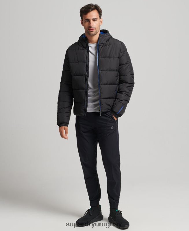 uy Superdry hombres globo deportivo negro DT2N8Z4491 ropa
