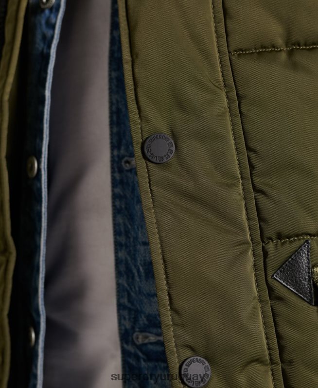 uy Superdry hombres parka chinook verde DT2N8Z4538 ropa