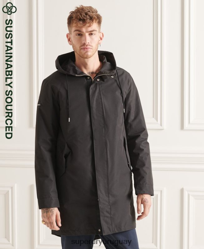 uy Superdry hombres parka con cola de pez 3 en 1 studios negro DT2N8Z4660 ropa