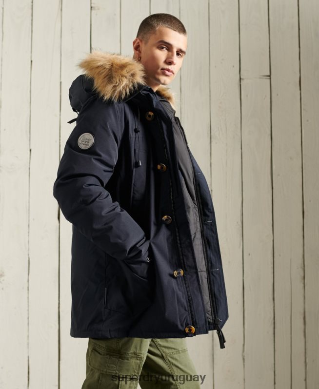 uy Superdry hombres parka de plumón de rookie Armada DT2N8Z4642 ropa