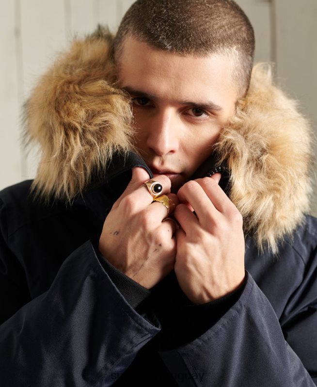 uy Superdry hombres parka de plumón de rookie Armada DT2N8Z4642 ropa