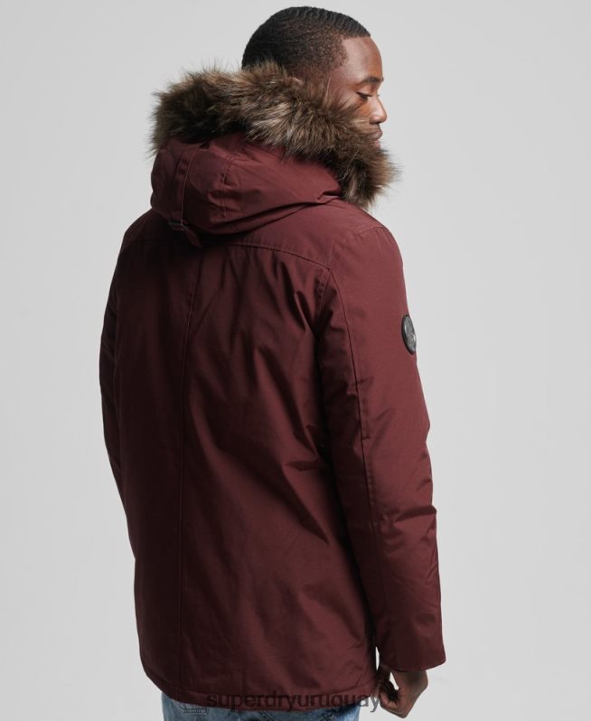 uy Superdry hombres parka de plumón de rookie púrpura DT2N8Z1185 ropa