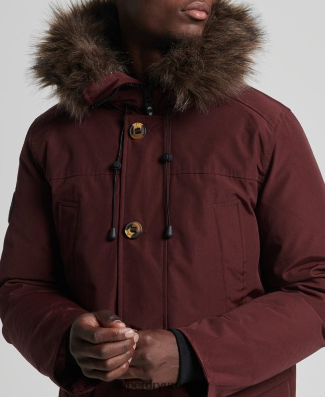 uy Superdry hombres parka de plumón de rookie púrpura DT2N8Z1185 ropa