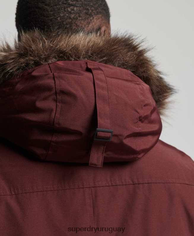 uy Superdry hombres parka de plumón de rookie púrpura DT2N8Z1185 ropa