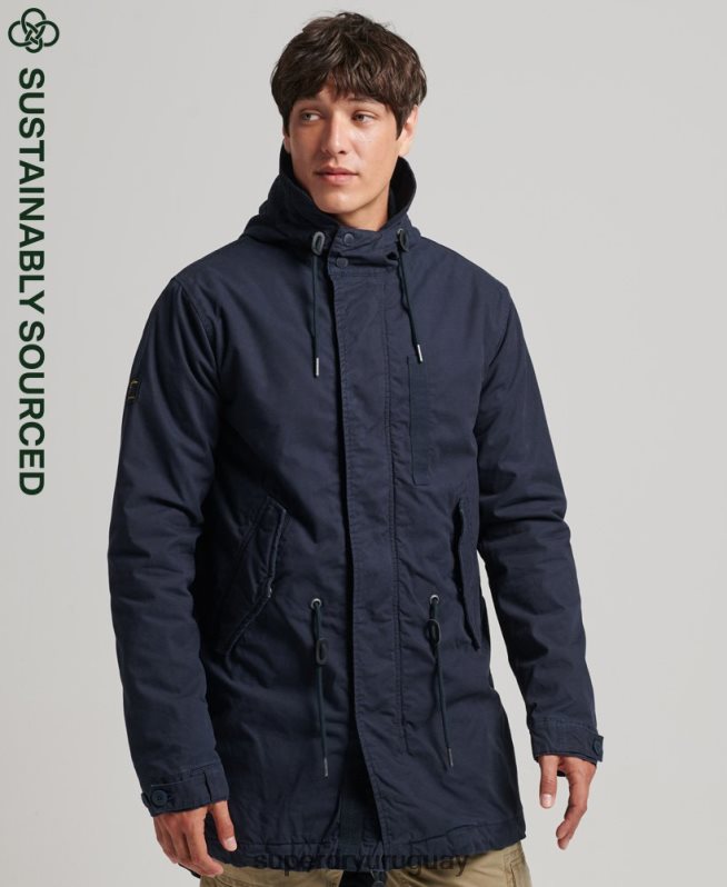 uy Superdry hombres parka estilo militar con cola de pez Armada DT2N8Z4482 ropa
