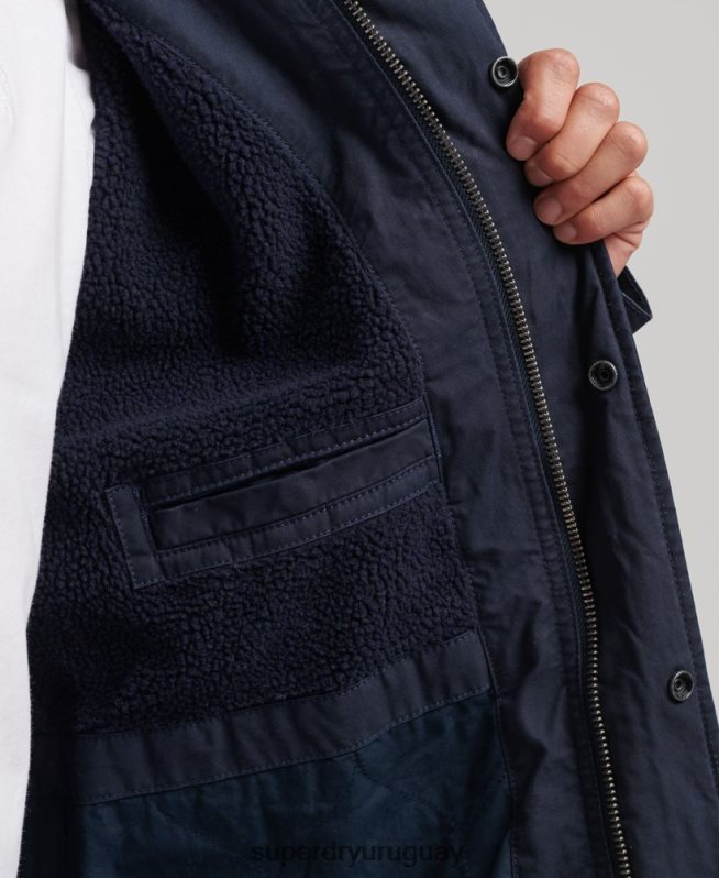 uy Superdry hombres parka estilo militar con cola de pez Armada DT2N8Z4482 ropa