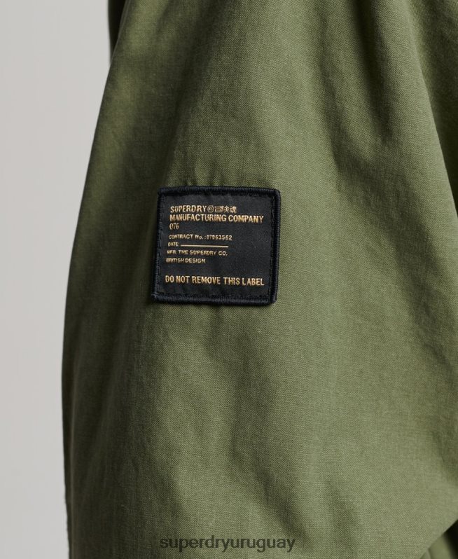 uy Superdry hombres parka estilo militar con cola de pez caqui DT2N8Z4517 ropa