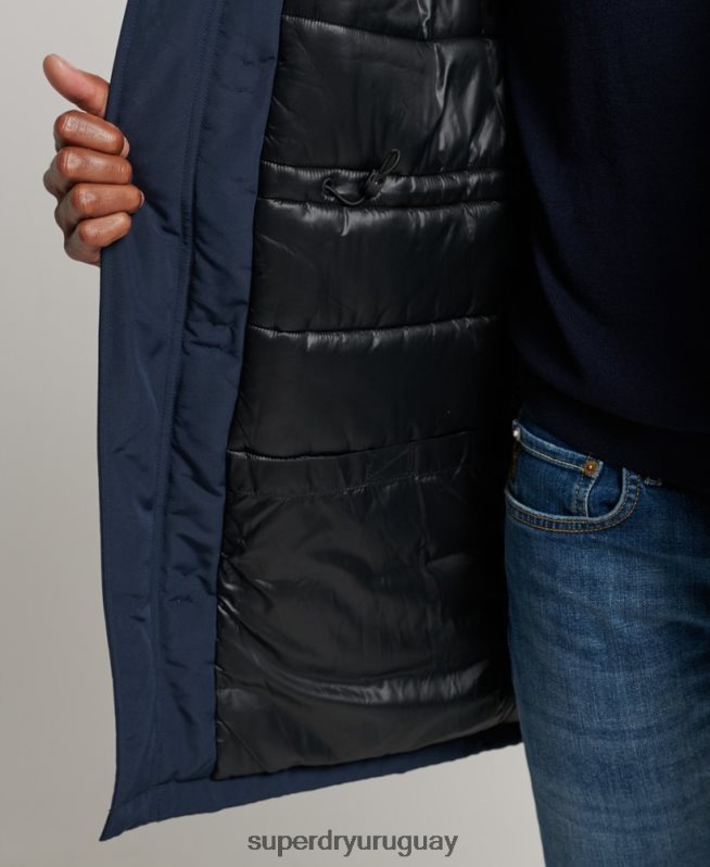 uy Superdry hombres parka everest de piel sintética con capucha Armada DT2N8Z1005 ropa