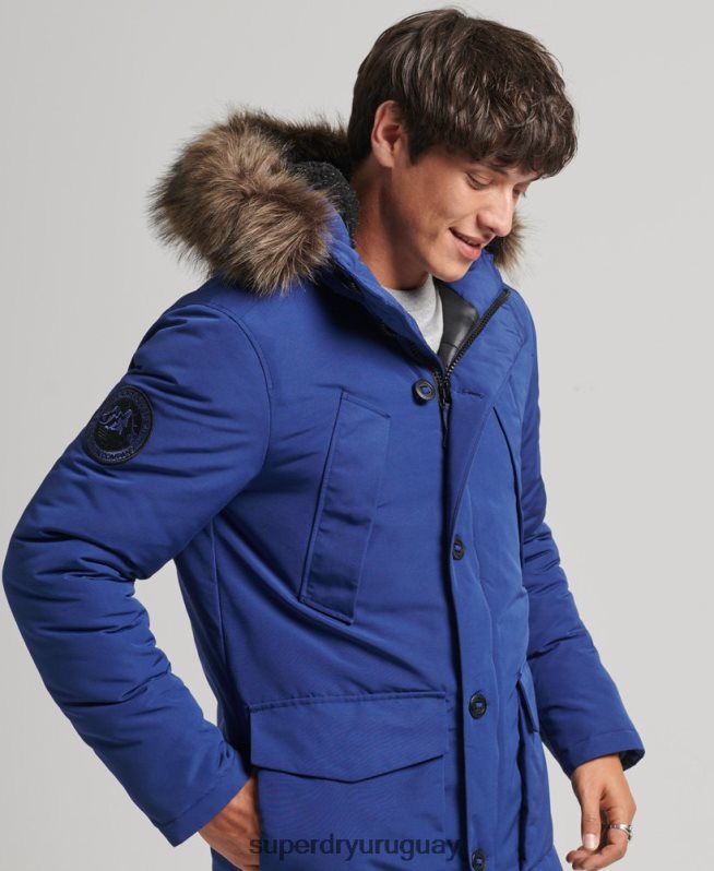 uy Superdry hombres parka everest de piel sintética con capucha Armada DT2N8Z4498 ropa