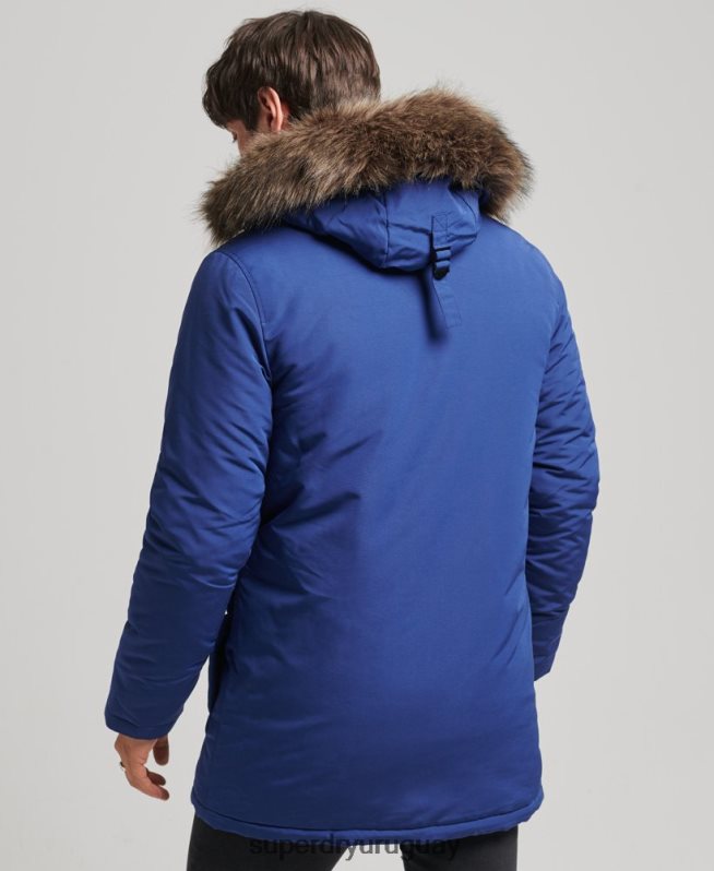 uy Superdry hombres parka everest de piel sintética con capucha Armada DT2N8Z4498 ropa
