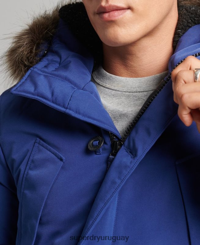 uy Superdry hombres parka everest de piel sintética con capucha Armada DT2N8Z4498 ropa