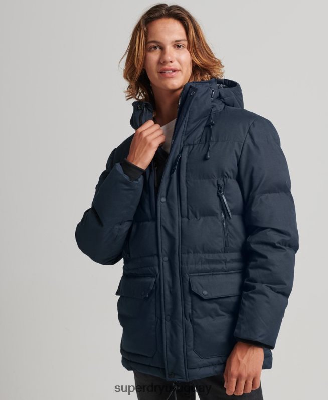uy Superdry hombres parka expedición de microfibra Armada DT2N8Z4596 ropa