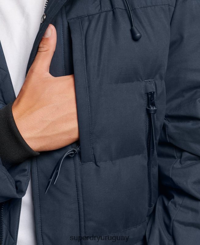 uy Superdry hombres parka expedición de microfibra Armada DT2N8Z4596 ropa