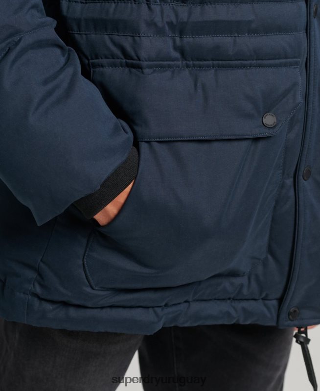 uy Superdry hombres parka expedición de microfibra Armada DT2N8Z4596 ropa