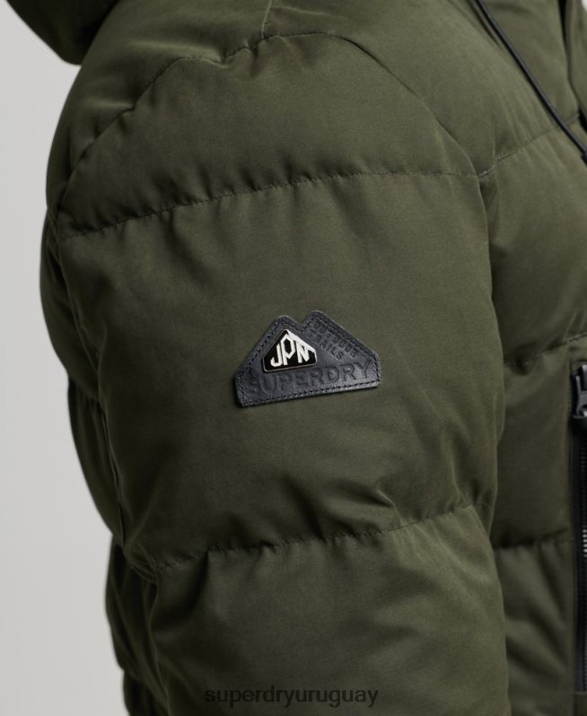 uy Superdry hombres parka expedición de microfibra verde DT2N8Z4448 ropa