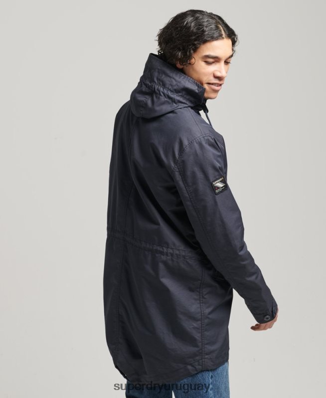 uy Superdry hombres parka militar vintage fishatil azul DT2N8Z4715 ropa