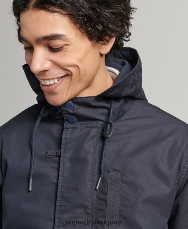 uy Superdry hombres parka militar vintage fishatil azul DT2N8Z4715 ropa