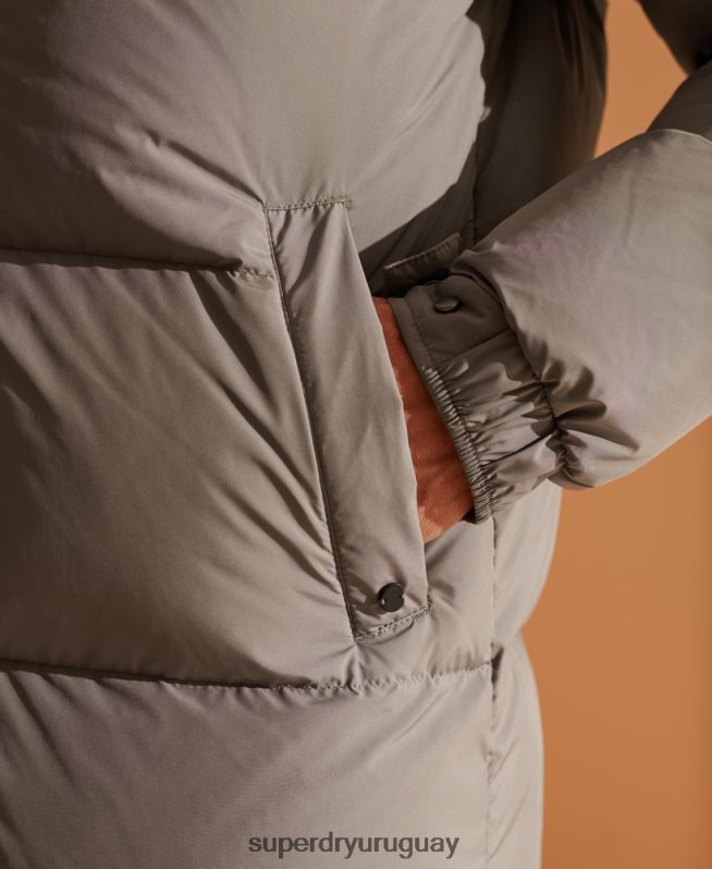 uy Superdry hombres plumífero reciclado de edición limitada gris claro DT2N8Z4720 ropa