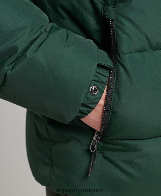 uy Superdry hombres puffer cb retro vintage verde DT2N8Z4471 ropa