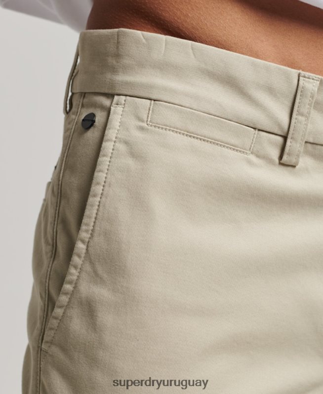 uy Superdry hombres chinos ajustados tapered elásticos beige DT2N8Z69 ropa
