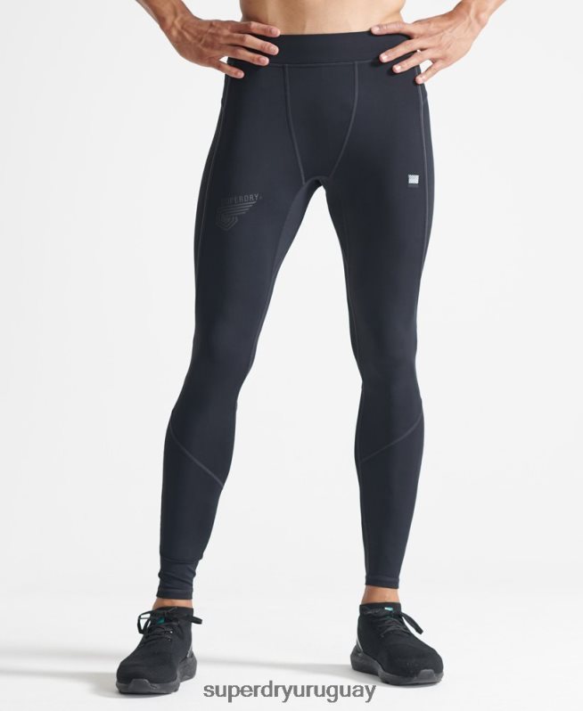 uy Superdry hombres correr pantalones ajustados negro DT2N8Z1438 ropa