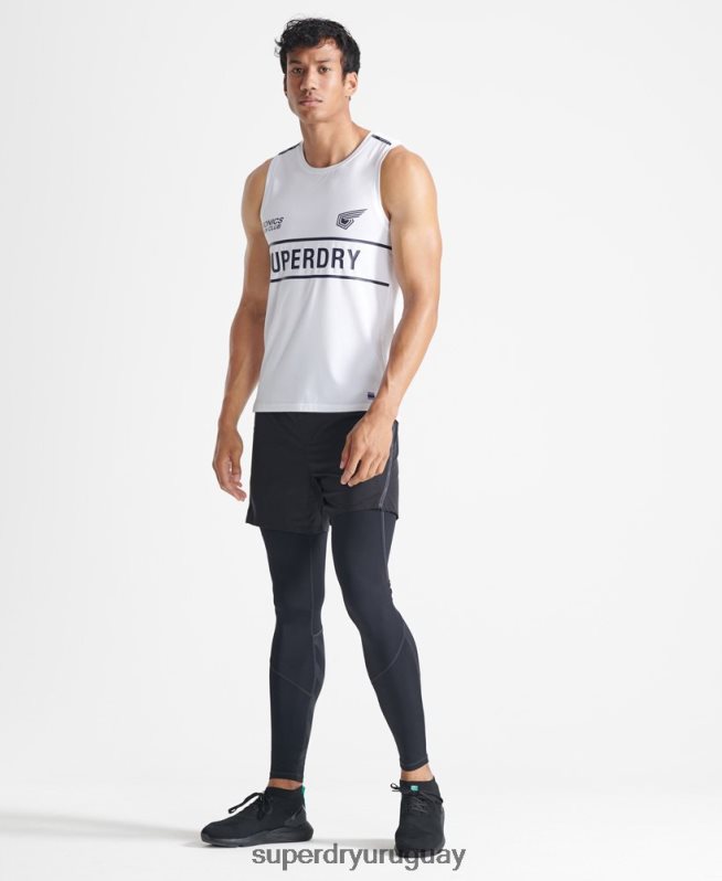uy Superdry hombres correr pantalones ajustados negro DT2N8Z1438 ropa