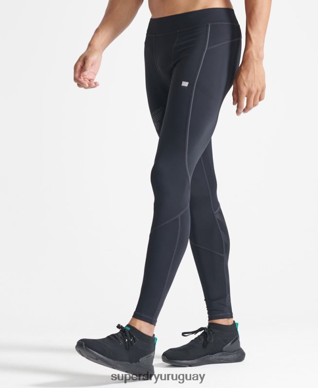 uy Superdry hombres correr pantalones ajustados negro DT2N8Z1438 ropa