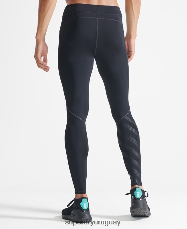 uy Superdry hombres correr pantalones ajustados negro DT2N8Z1438 ropa