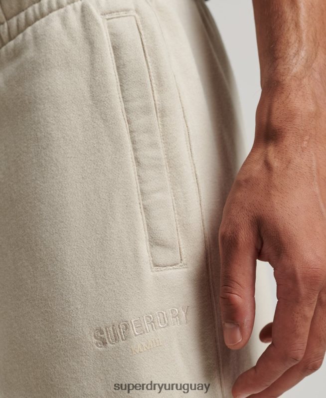 uy Superdry hombres joggers Code con micrologo beige DT2N8Z6366 ropa
