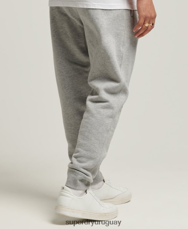 uy Superdry hombres joggers con apliques gris DT2N8Z6369 ropa