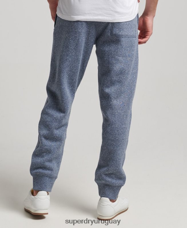 uy Superdry hombres joggers con logo bordado azul DT2N8Z6484 ropa
